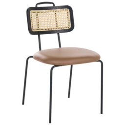 Beliani Set Of 2 Dining Chairs Adelanto Metal Brown - thumbnail 4