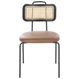 Beliani Set Of 2 Dining Chairs Adelanto Metal Brown - thumbnail 5
