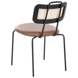 Beliani Set Of 2 Dining Chairs Adelanto Metal Brown - thumbnail 6