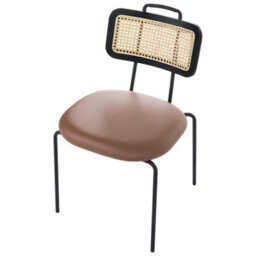 Beliani Set Of 2 Dining Chairs Adelanto Metal Brown - thumbnail 7