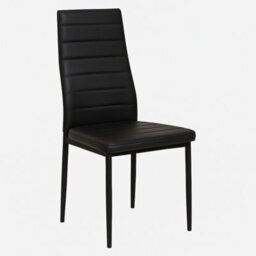 Kosy Koala Black Glass Dining Table Set With 6 Black Faux Leather Chairs Kitchen Dining Room Furniture - thumbnail 5