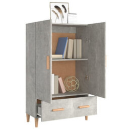 Berkfield Highboard Concrete Grey 70X31X115 Cm Engineered Wood - thumbnail 7