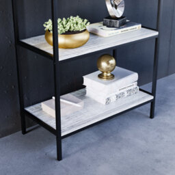 Lassic Vida Designs Brooklyn Grey 5 Tier Bookcase Industrial Freestanding Shelving Unit (H)1440mm (W)600mm (D)300mm - thumbnail 4