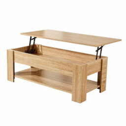 Home Source Orlando Lift Up Undershelf Storage Coffee Table Natural - thumbnail 9