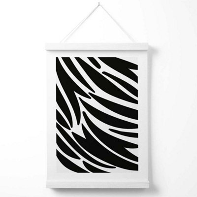 Artze Wall Art Cute Cartoon Style Zebra Print Art Print With White Frame Size: A4 - image 1