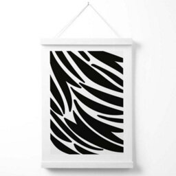 Artze Wall Art Cute Cartoon Style Zebra Print Art Print With White Frame Size: A4 - thumbnail 1