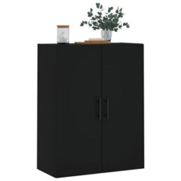 Berkfield Wall Mounted Cabinet Black 69.5X34X90 Cm - thumbnail 4