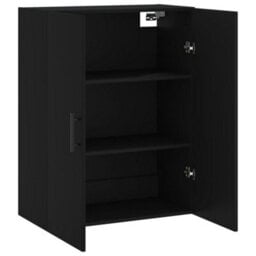 Berkfield Wall Mounted Cabinet Black 69.5X34X90 Cm - thumbnail 6