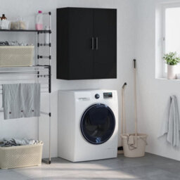 Berkfield Wall Mounted Cabinet Black 69.5X34X90 Cm - thumbnail 1