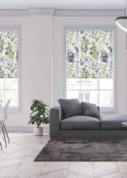 Lister Cartwright Olivia Bard Floral Blackout Roller Blind Easy Fit Child Safety Included (Kew Olive, 90Cm Width X 140 Cm Drop) - thumbnail 3