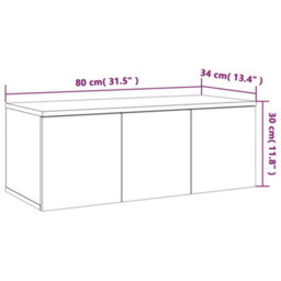 Berkfield Tv Cabinet Grey Sonoma 80X34X30 Cm Engineered Wood - thumbnail 9