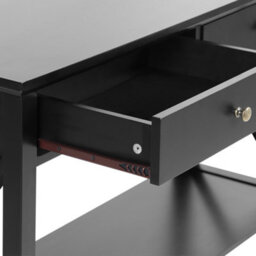 Wyld And Coco Black Retro Console Table 2 Drawers 100 X 35 Cm - thumbnail 5