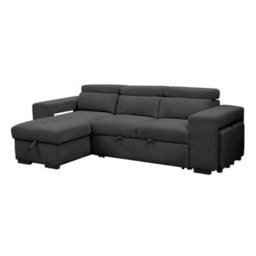 Home Detail Azalea Sofa With Chaise And Pull-Out Sofa Bed, Charcoal Cord - thumbnail 6