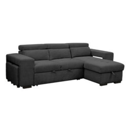 Home Detail Azalea Sofa With Chaise And Pull-Out Sofa Bed, Charcoal Cord - thumbnail 5
