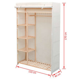 Vidaxl Wardrobe Fabric And Pinewood 110X40X170 Cm - thumbnail 7