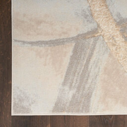 Brushstrokes Beige Abstract Modern Easy To Clean Rug For Living Room Bedroom And Dining Room-66 X 229Cmcm (Runner) - thumbnail 5