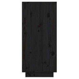 Berkfield Console Cabinet Black 60X34X75 Cm Solid Wood Pine - thumbnail 7