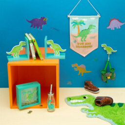 Sass & Belle Cute Roarsome Dinosaur T-Rex Children's Rug Mat, Green