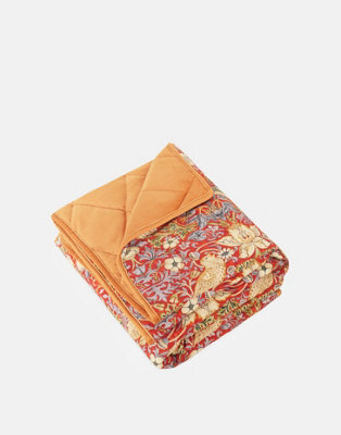 Morris & Co. Pet Blanket, Red Strawberry Thief Print, Plush Reverse, Machine Washable, 150Cm X 100Cm - image 1
