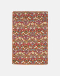 Morris & Co. Pet Blanket, Red Strawberry Thief Print, Plush Reverse, Machine Washable, 150Cm X 100Cm - thumbnail 2