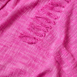 Homescapes Nirvana Slub Cotton Pink Throw, 150 X 200 Cm - thumbnail 5