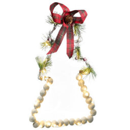 Beliani Set Of 3 Christmas Decorations Led Kyvesi Christmas Tree 20/25/30 Cm White - thumbnail 4