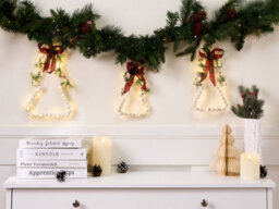 Beliani Set Of 3 Christmas Decorations Led Kyvesi Christmas Tree 20/25/30 Cm White - thumbnail 2