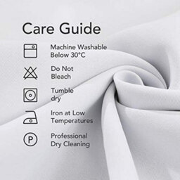 "Deconovo Room Darkening Curtains Pencil Pleat Curtains Blackout Curtains For Baby Nursery W55""x L79"" Silver White One Pair" - thumbnail 7