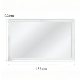Agenzia 14 Extra Large Antique White Ornate Leaner Wall Mirror - thumbnail 5