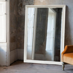 Agenzia 14 Extra Large Antique White Ornate Leaner Wall Mirror - thumbnail 7