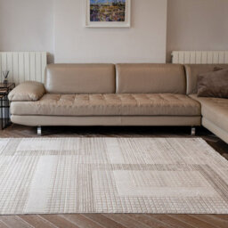 Silver Abstract Modern,natural Fibers Wool Geometric Rug For Bedroom & Living Room-160Cm X 230Cm - thumbnail 1
