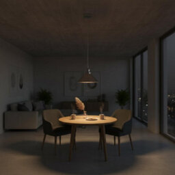 Ledsone Industrial Single Pendant Light 22Cm Cone Satin Nickel Vintage Flush Mount Ceiling Lamp For Bedroom Kitchen - thumbnail 6