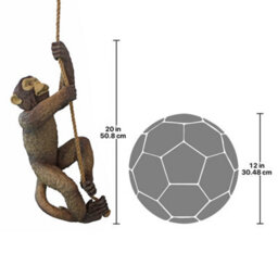 Design Toscano Makokou Climbing Monkey Sculpture Brown Exotic Resin Statue - thumbnail 8