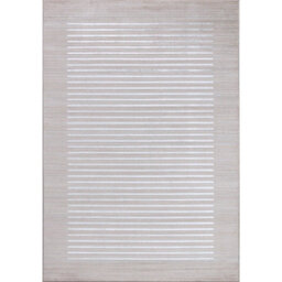 Livabliss Lustro-Modern Grey Off-White Beige Striped Living Dining Bedroom Rug 120 X 170 Cm Easy Care, Non Shedding - thumbnail 1