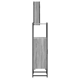 Berkfield 3 Piece Bathroom Cabinet Set Grey Sonoma Engineered Wood - thumbnail 7