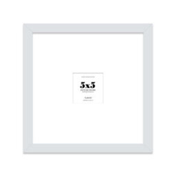 "5X5"" Light Grey Picture Frame - 5X5"" Square Frame With 1X1"" Mount For 5X5""/1X1"" Pictures Moderrn Style Thin Edge, 1 Pack" - thumbnail 1