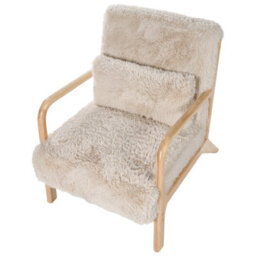 Beliani Armchair Skovde Faux Fur Light Beige - thumbnail 7