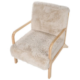 Beliani Armchair Skovde Faux Fur Light Beige - thumbnail 8