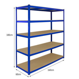 MonsterShop Garage Racking Shelving Storage Unit Organisation Steel Mdf Home Warehouse Shelves Racks - thumbnail 4