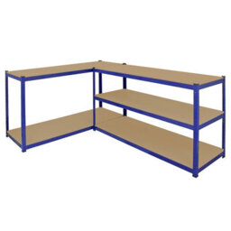 MonsterShop Garage Racking Shelving Storage Unit Organisation Steel Mdf Home Warehouse Shelves Racks - thumbnail 5