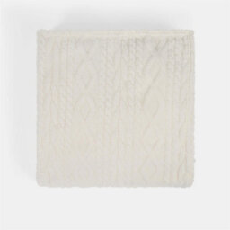 OHS Cable Knit Design Fleece Throw Ultra Soft Fluffy Blanket For Family - thumbnail 3