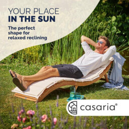 Casaria Wooden Sun Lounger For Garden - Folding Adjustable Sunlounger - thumbnail 7