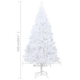 Berkfield Artificial Christmas Tree With Thick Branches White 150 Cm Pvc - thumbnail 6