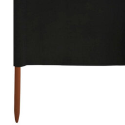 Berkfield 5-Panel Wind Screen Fabric 600X160 Cm Black - thumbnail 5