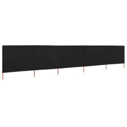 Berkfield 5-Panel Wind Screen Fabric 600X160 Cm Black - thumbnail 2