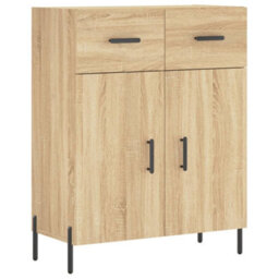 Berkfield Highboard Sonoma Oak 69.5X34X180 Cm Engineered Wood - thumbnail 7