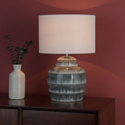 Pagazzi Lighting Pagazzi Brenna Grey Table Lamp With Neutral Shade - image 1