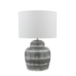 Pagazzi Lighting Pagazzi Brenna Grey Table Lamp With Neutral Shade - thumbnail 4