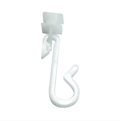 Euroshowers Shower Curtain Track Gliders Hooks For Channel Rails - Pack Of 12 - image 1