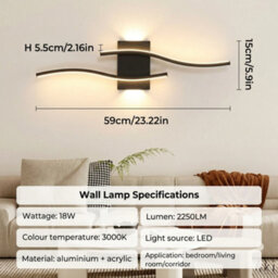 Modern Led Wall Lamp Living Room Wall Light Bedroom Bedside Wall Sconce Lighting - thumbnail 2